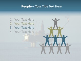 An Oil Rig In The Middle Of The Ocean PowerPoint Template