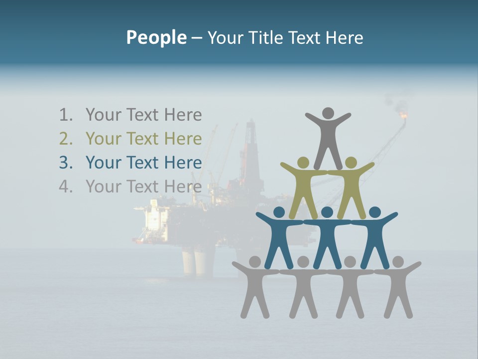 An Oil Rig In The Middle Of The Ocean PowerPoint Template