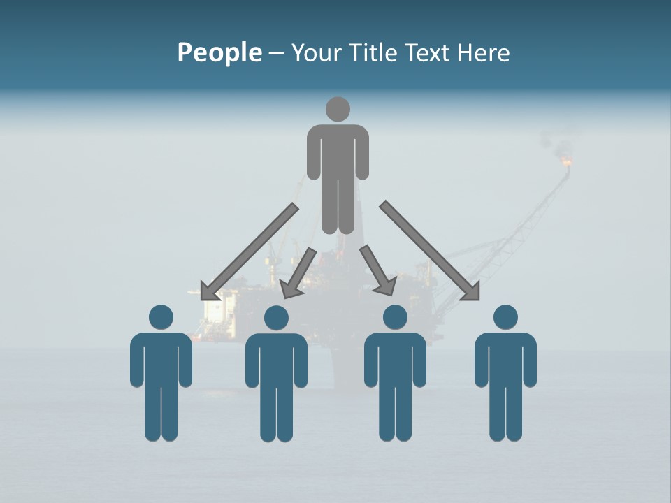 An Oil Rig In The Middle Of The Ocean PowerPoint Template