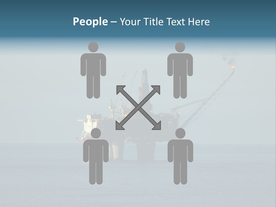 An Oil Rig In The Middle Of The Ocean PowerPoint Template