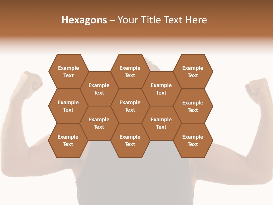 Happy Older Man Flexing During His Fitness Routine; Isolated On White PowerPoint Template