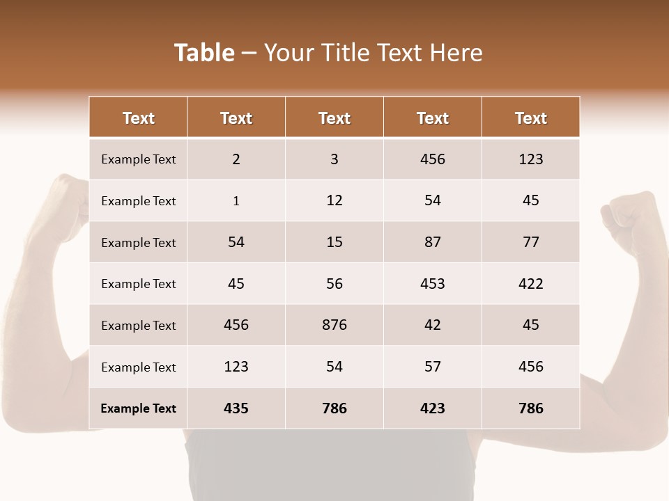 Happy Older Man Flexing During His Fitness Routine; Isolated On White PowerPoint Template