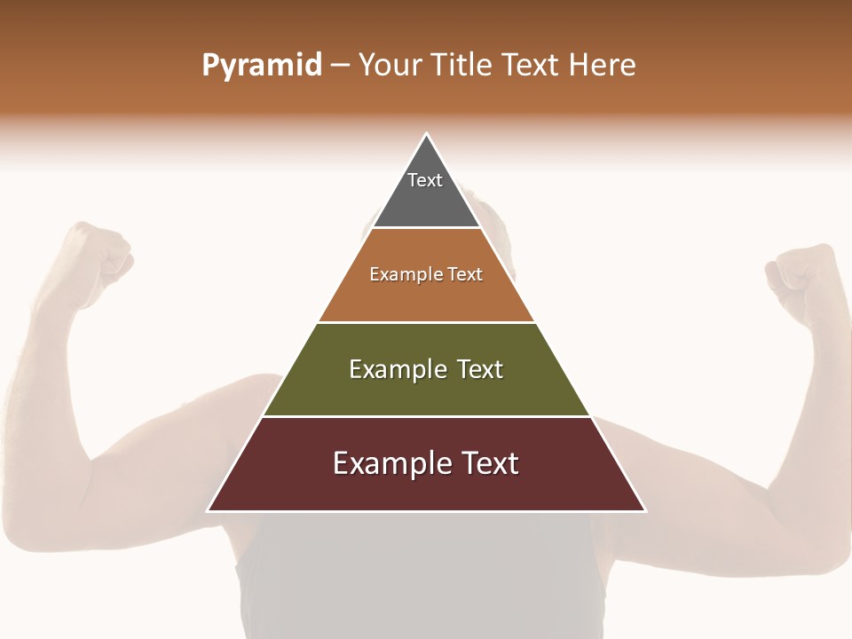 Happy Older Man Flexing During His Fitness Routine; Isolated On White PowerPoint Template