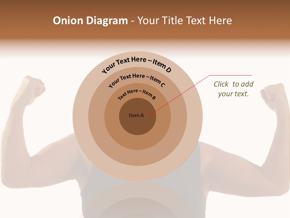 Happy Older Man Flexing During His Fitness Routine; Isolated On White PowerPoint Template