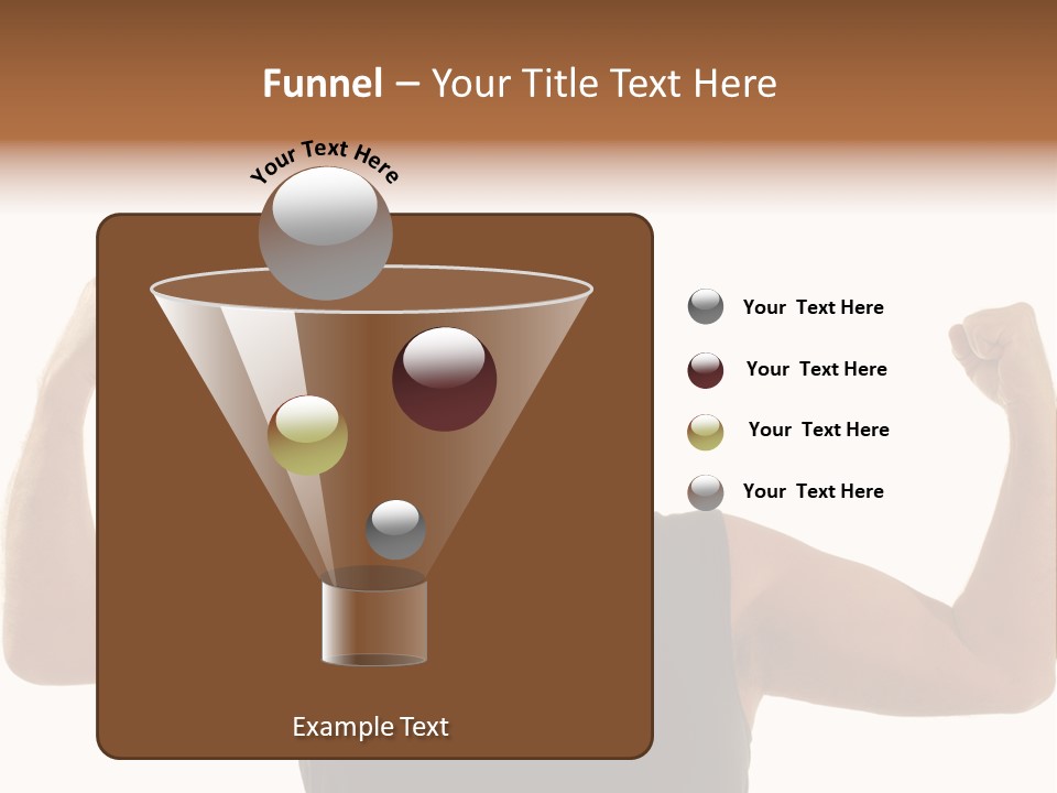 Happy Older Man Flexing During His Fitness Routine; Isolated On White PowerPoint Template