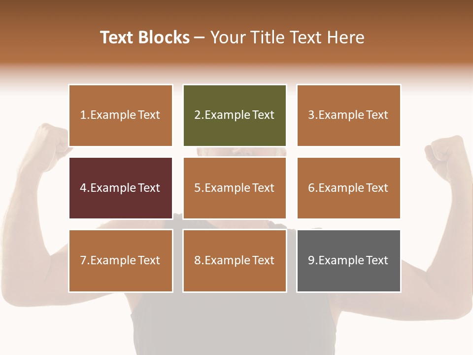 Happy Older Man Flexing During His Fitness Routine; Isolated On White PowerPoint Template