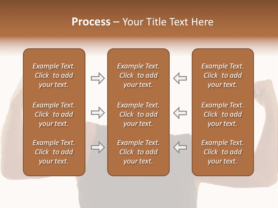 Happy Older Man Flexing During His Fitness Routine; Isolated On White PowerPoint Template