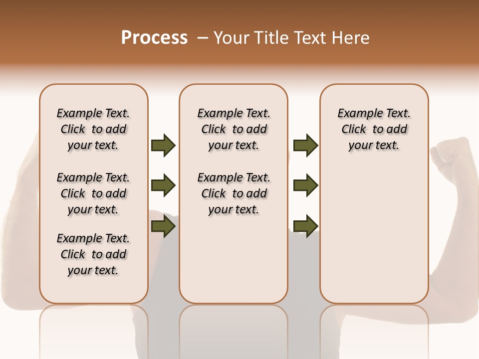 Happy Older Man Flexing During His Fitness Routine; Isolated On White PowerPoint Template