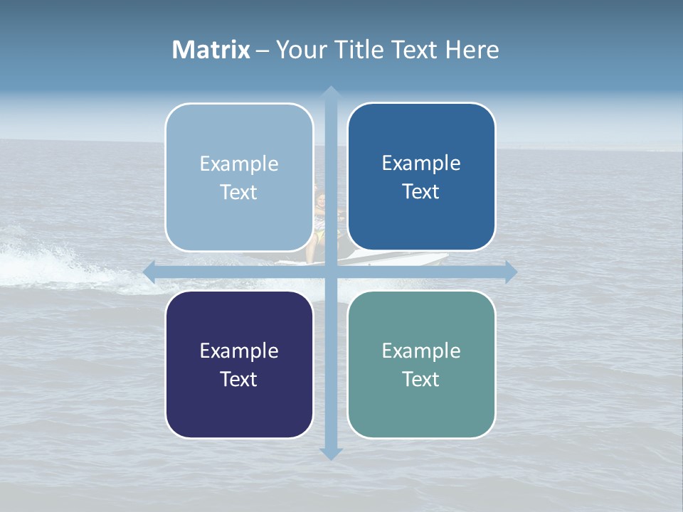 A Man And A Woman Riding A Jet Ski In The Ocean PowerPoint Template