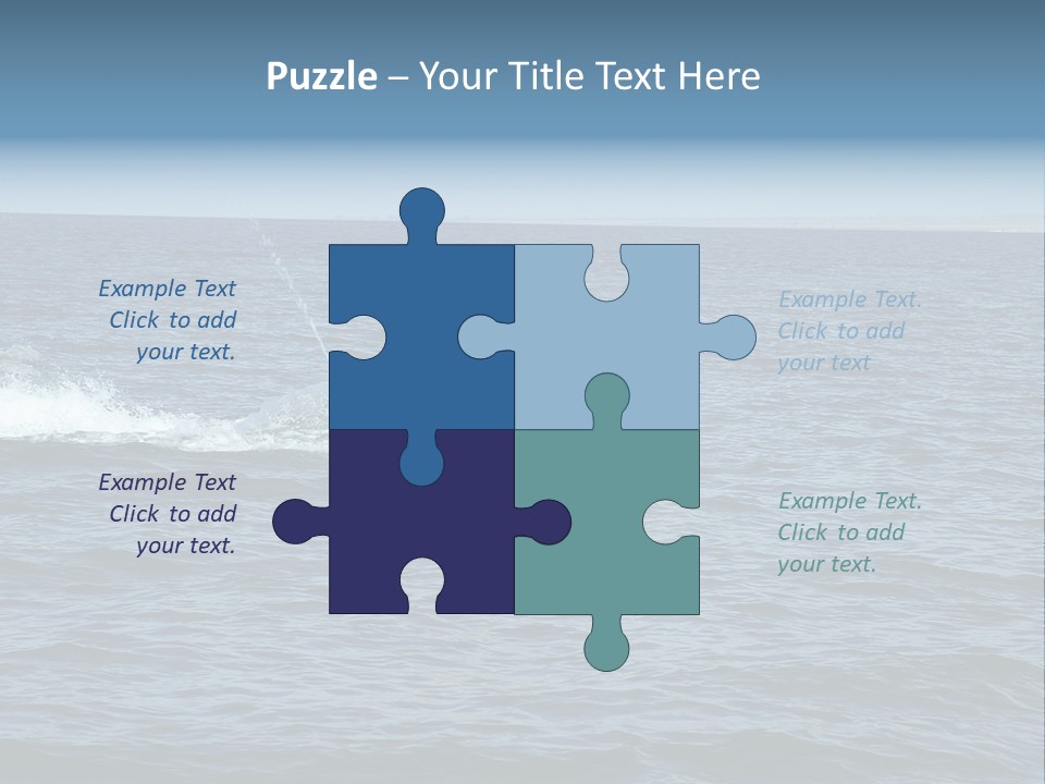 A Man And A Woman Riding A Jet Ski In The Ocean PowerPoint Template