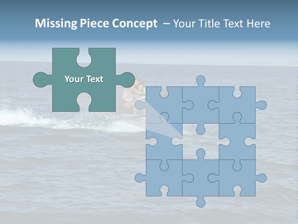 A Man And A Woman Riding A Jet Ski In The Ocean PowerPoint Template