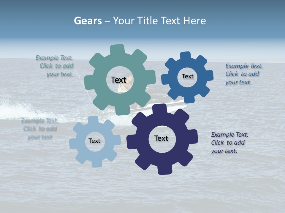 A Man And A Woman Riding A Jet Ski In The Ocean PowerPoint Template