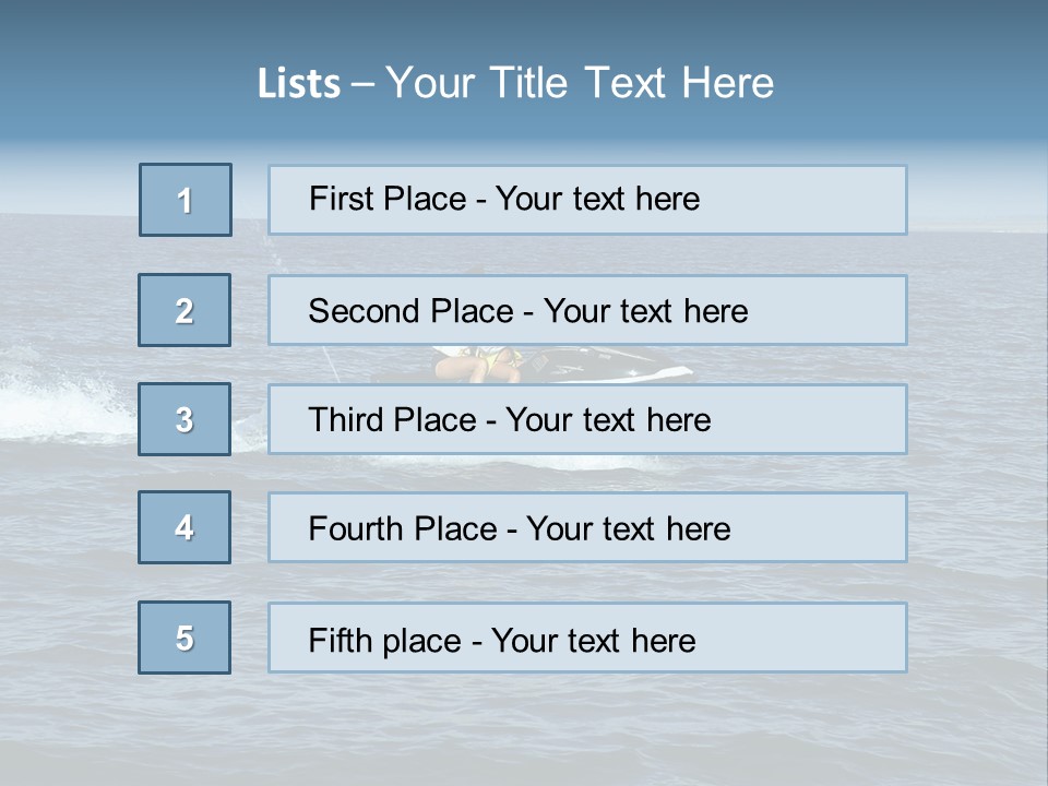 A Man And A Woman Riding A Jet Ski In The Ocean PowerPoint Template