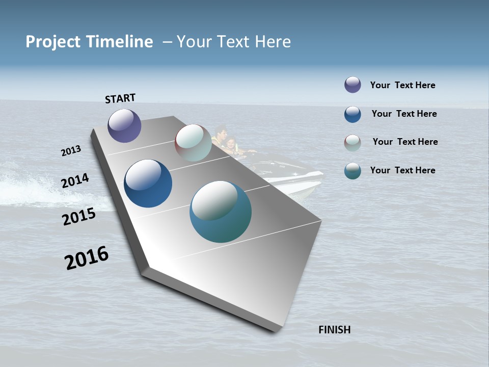 A Man And A Woman Riding A Jet Ski In The Ocean PowerPoint Template