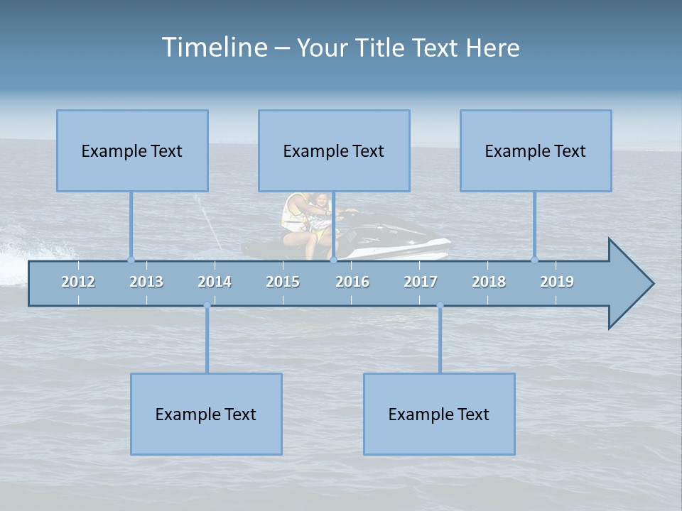 A Man And A Woman Riding A Jet Ski In The Ocean PowerPoint Template