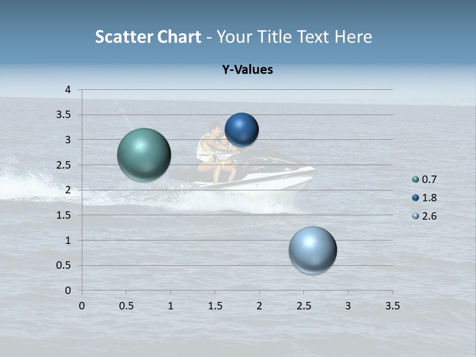 A Man And A Woman Riding A Jet Ski In The Ocean PowerPoint Template