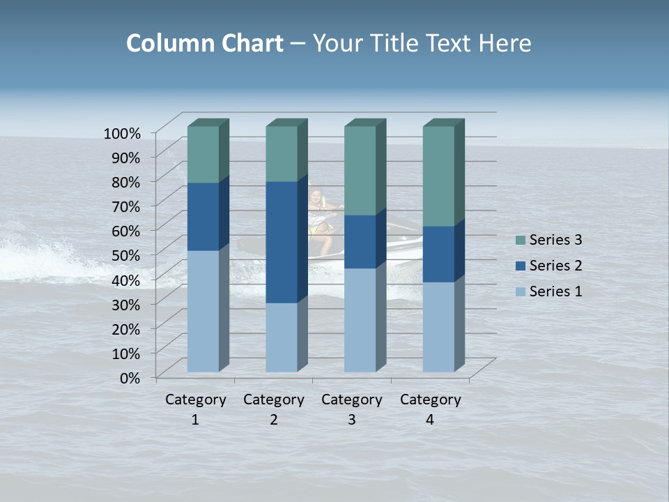 A Man And A Woman Riding A Jet Ski In The Ocean PowerPoint Template