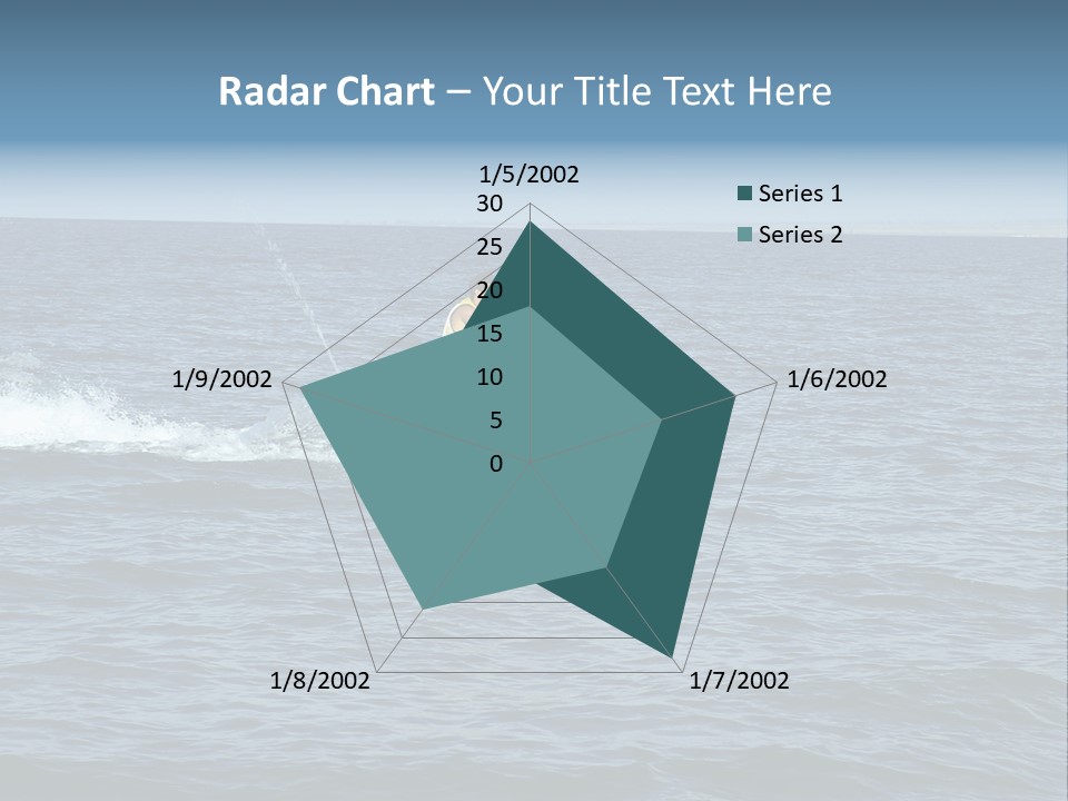 A Man And A Woman Riding A Jet Ski In The Ocean PowerPoint Template