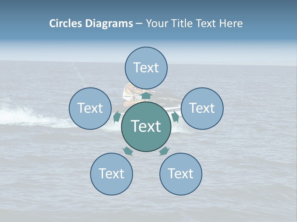 A Man And A Woman Riding A Jet Ski In The Ocean PowerPoint Template