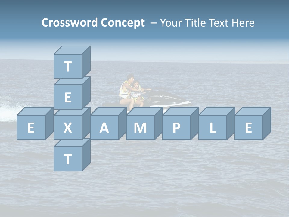 A Man And A Woman Riding A Jet Ski In The Ocean PowerPoint Template