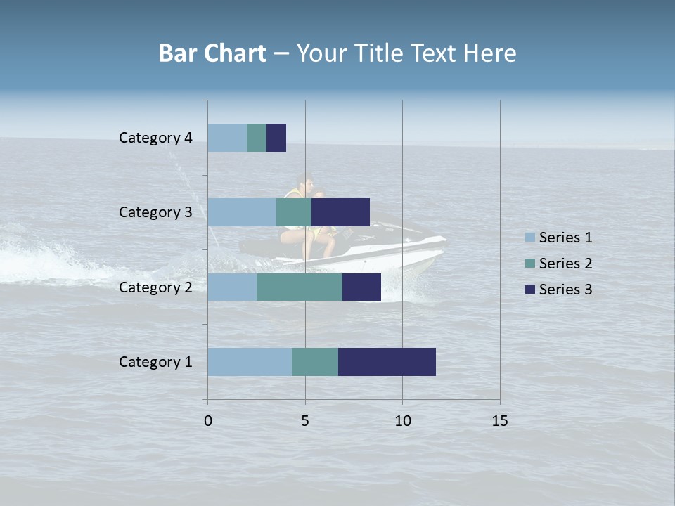 A Man And A Woman Riding A Jet Ski In The Ocean PowerPoint Template