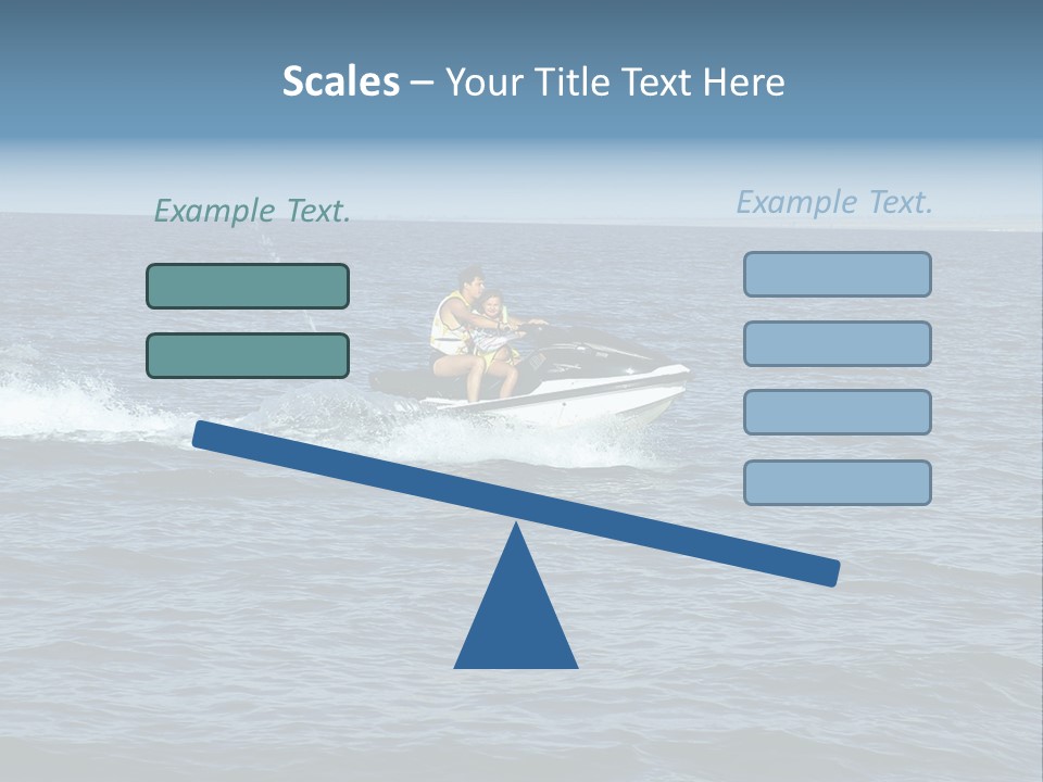 A Man And A Woman Riding A Jet Ski In The Ocean PowerPoint Template