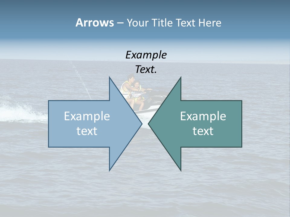 A Man And A Woman Riding A Jet Ski In The Ocean PowerPoint Template