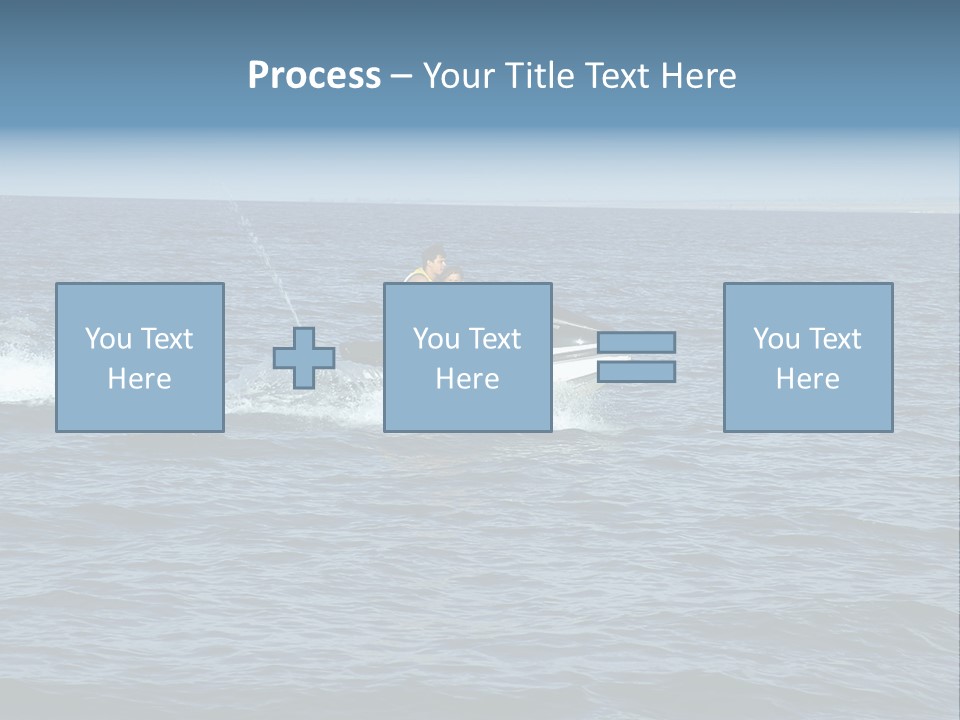 A Man And A Woman Riding A Jet Ski In The Ocean PowerPoint Template
