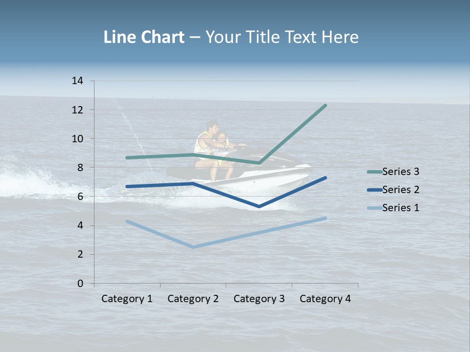 A Man And A Woman Riding A Jet Ski In The Ocean PowerPoint Template