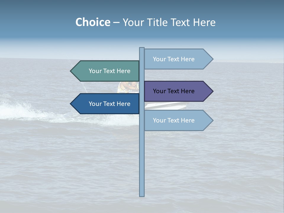 A Man And A Woman Riding A Jet Ski In The Ocean PowerPoint Template