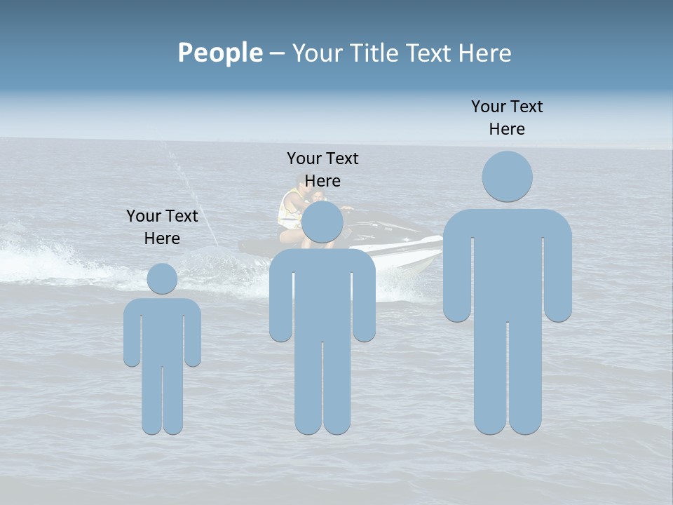 A Man And A Woman Riding A Jet Ski In The Ocean PowerPoint Template