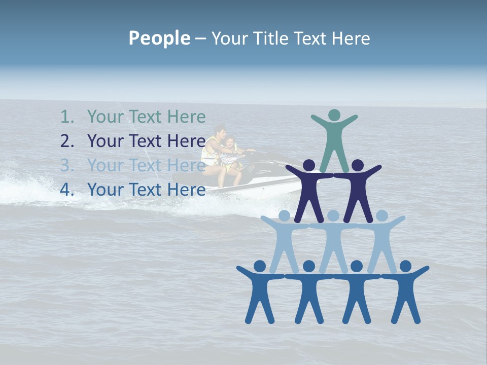 A Man And A Woman Riding A Jet Ski In The Ocean PowerPoint Template