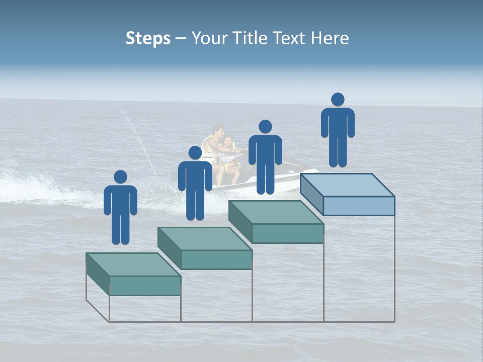 A Man And A Woman Riding A Jet Ski In The Ocean PowerPoint Template