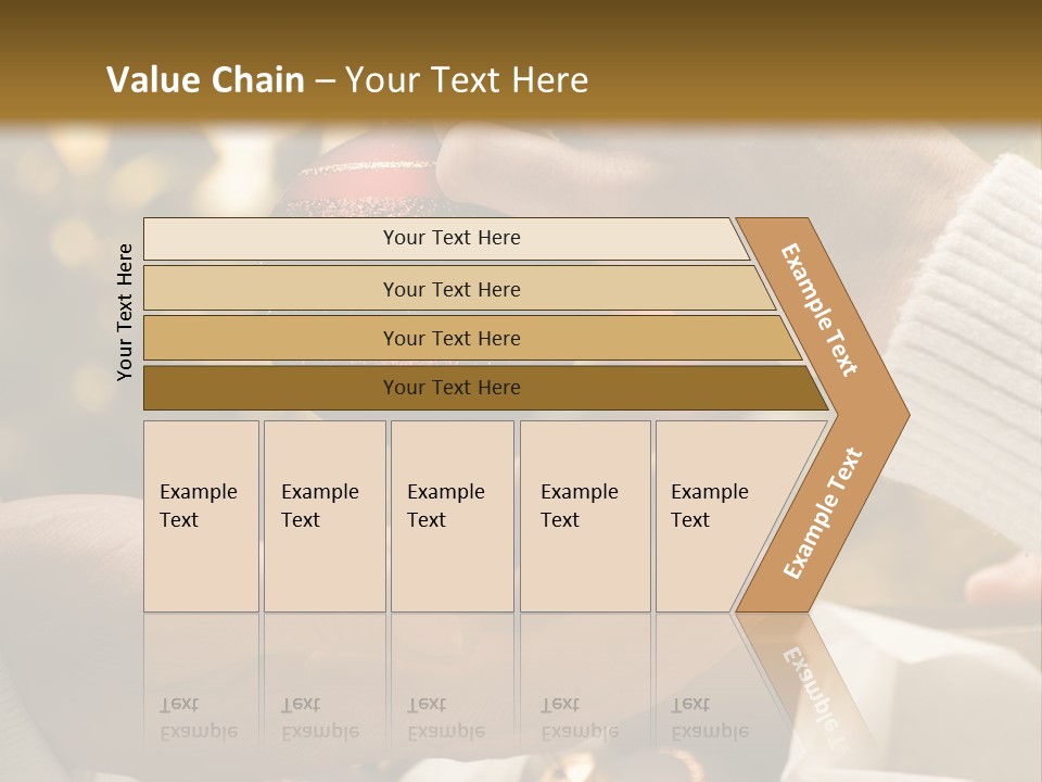 Female Giving Christmas Ball To Male Close Up PowerPoint Template
