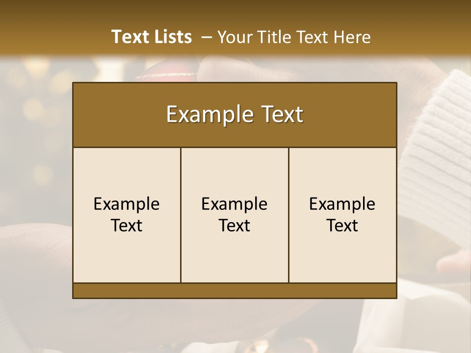 Female Giving Christmas Ball To Male Close Up PowerPoint Template