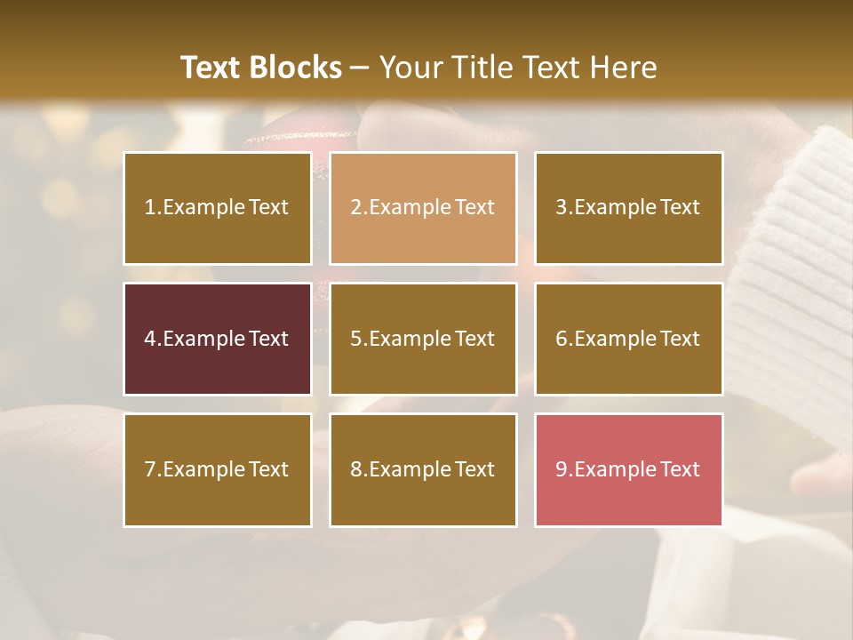 Female Giving Christmas Ball To Male Close Up PowerPoint Template