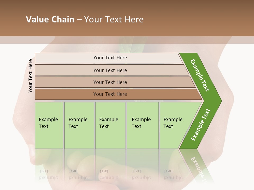 Children's Hands Hold A Young Plant PowerPoint Template