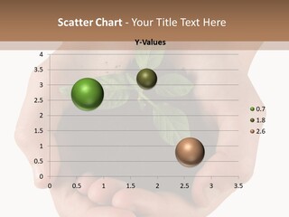 Children's Hands Hold A Young Plant PowerPoint Template