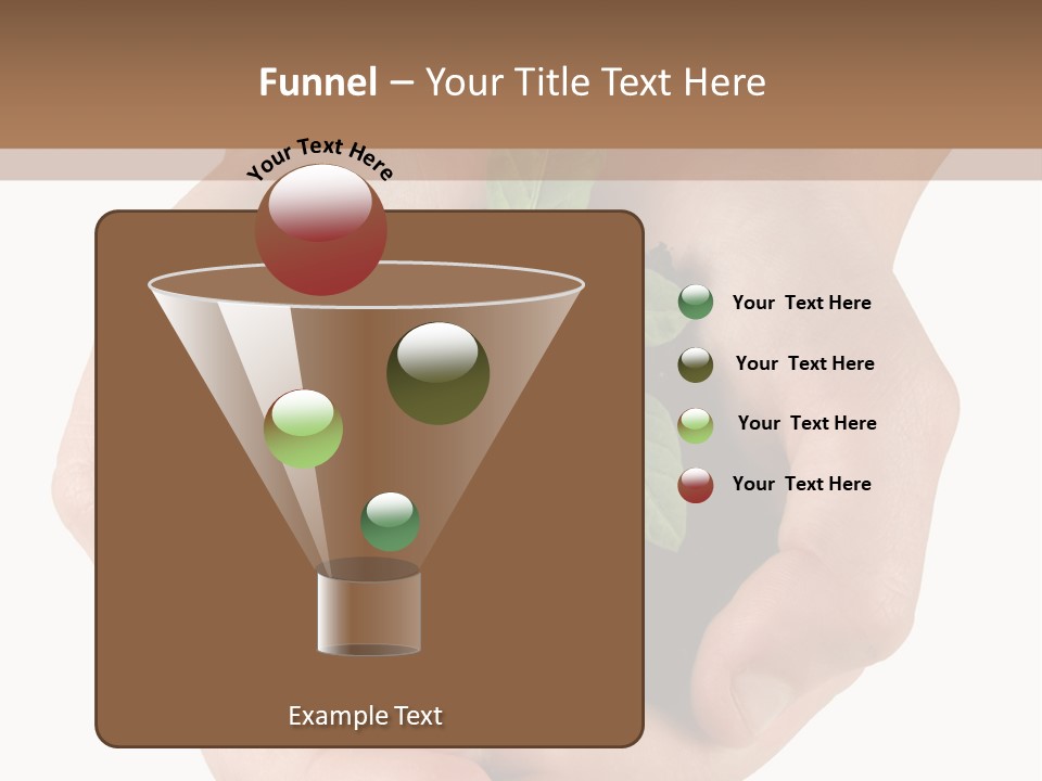 Children's Hands Hold A Young Plant PowerPoint Template