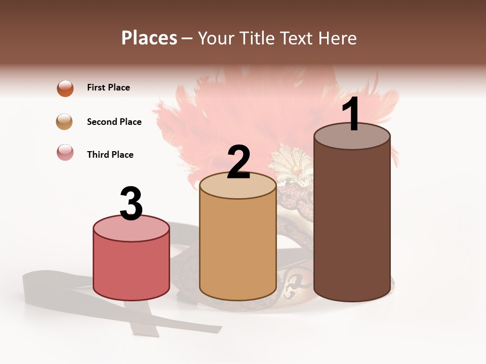 Italian Mask With Feather Isolated Over White PowerPoint Template