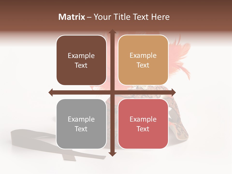 Italian Mask With Feather Isolated Over White PowerPoint Template