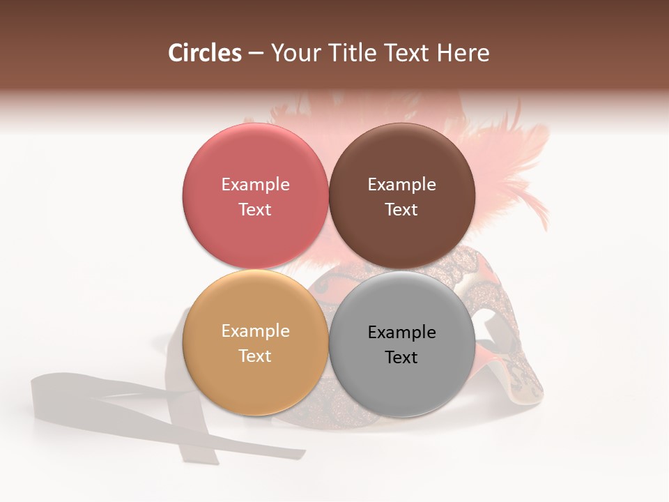 Italian Mask With Feather Isolated Over White PowerPoint Template