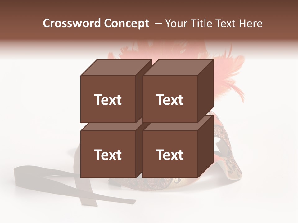 Italian Mask With Feather Isolated Over White PowerPoint Template