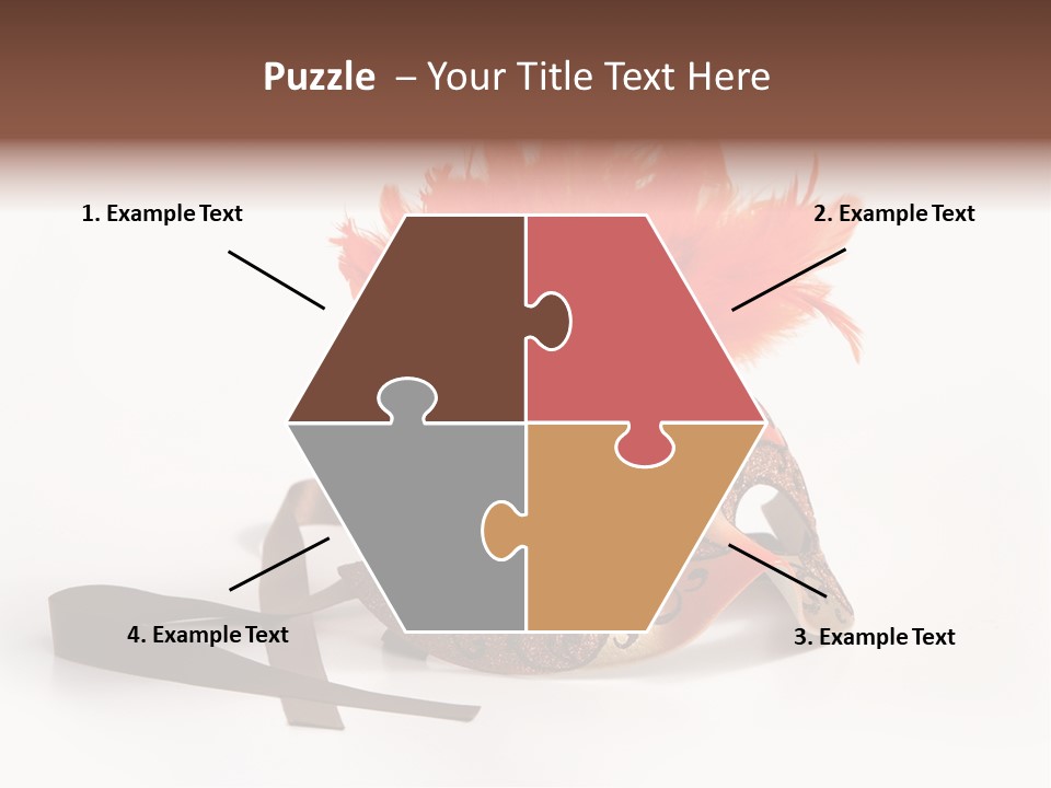 Italian Mask With Feather Isolated Over White PowerPoint Template