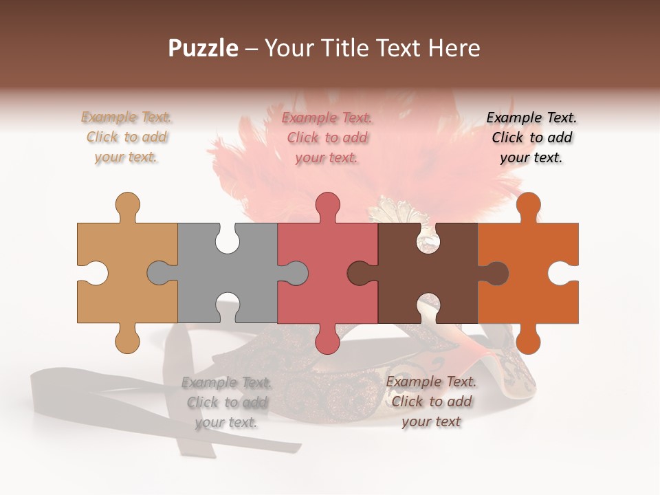 Italian Mask With Feather Isolated Over White PowerPoint Template