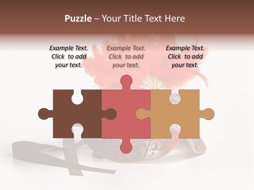 Italian Mask With Feather Isolated Over White PowerPoint Template