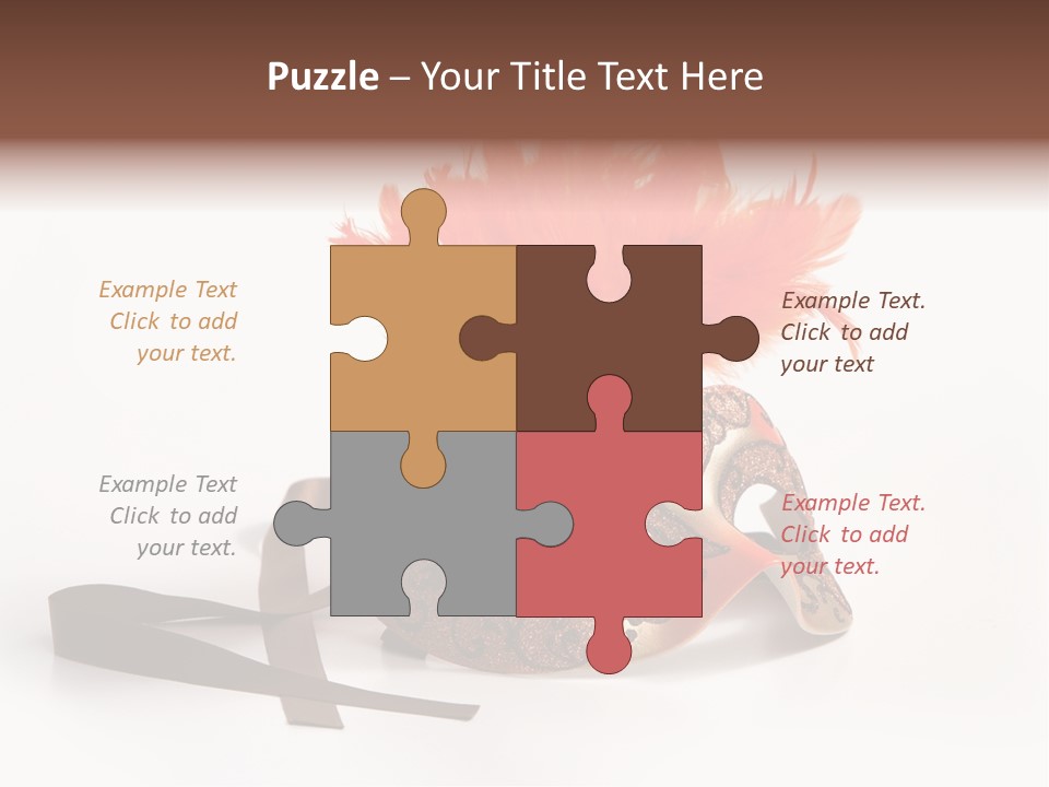 Italian Mask With Feather Isolated Over White PowerPoint Template