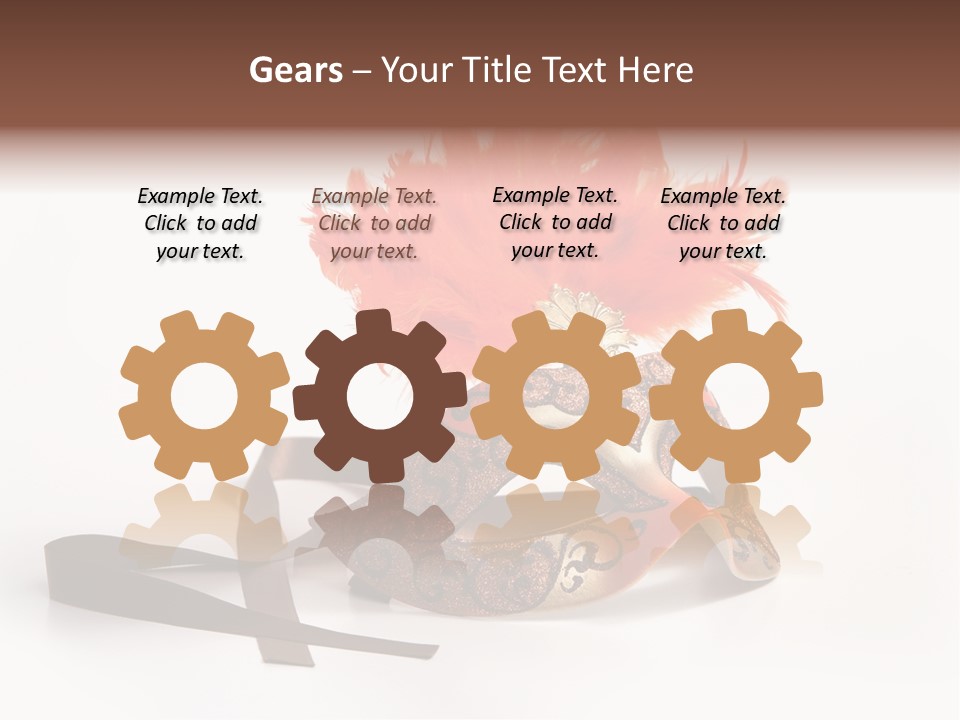 Italian Mask With Feather Isolated Over White PowerPoint Template