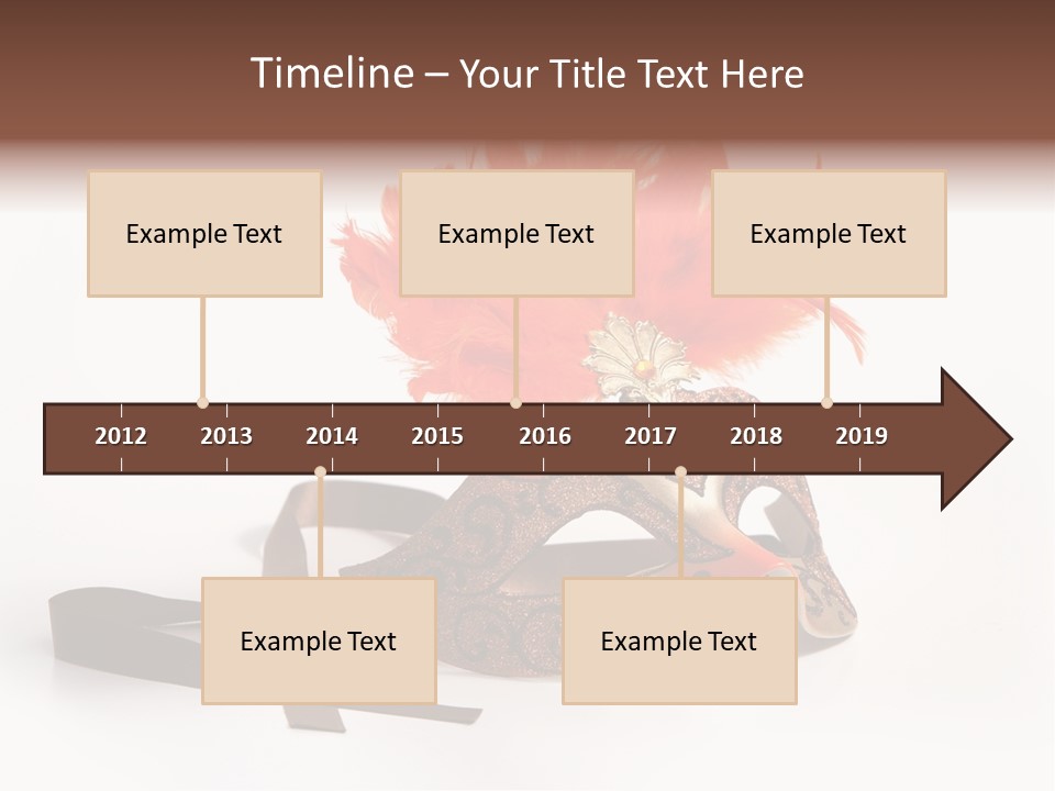 Italian Mask With Feather Isolated Over White PowerPoint Template