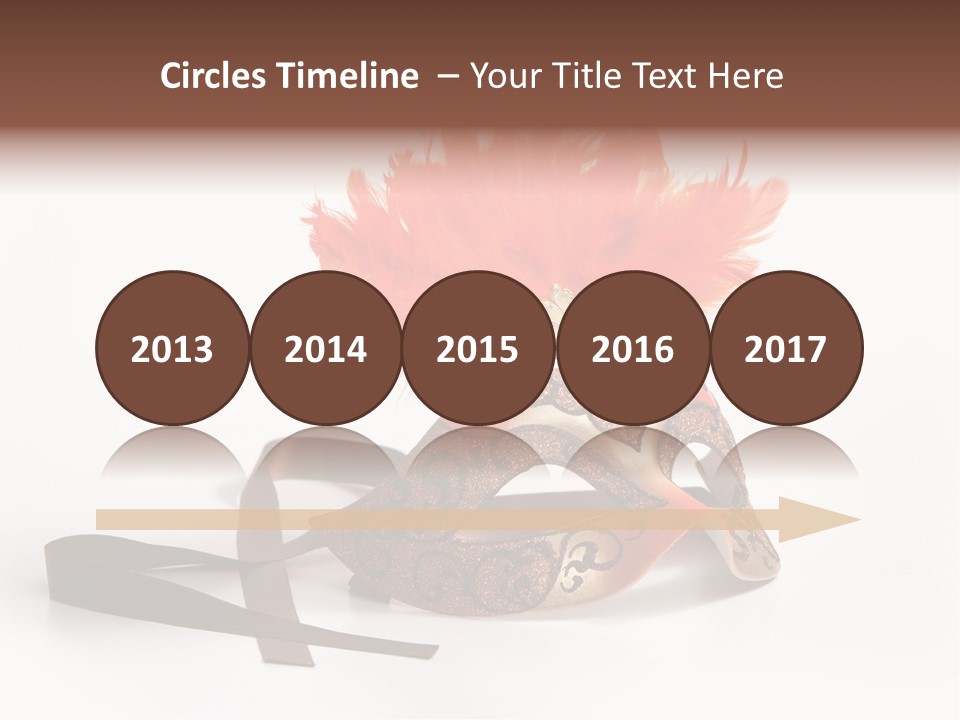 Italian Mask With Feather Isolated Over White PowerPoint Template